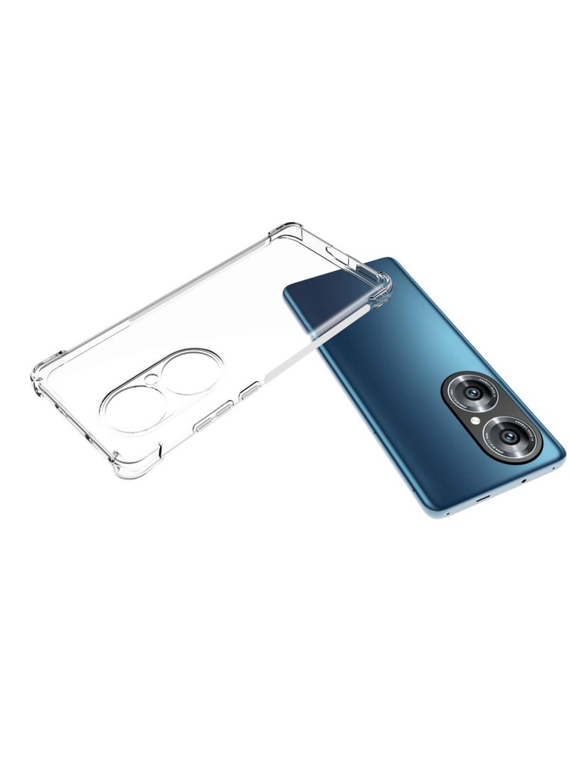 جراب متوافق مع Huawei P50 Pro ، غطاء سيليكون شفاف TPU Gorilla مضاد للصدمات كاميرا زوايا مقاومة للصدمات لهاتف Huawei P50 Pro - شفاف - Image 2