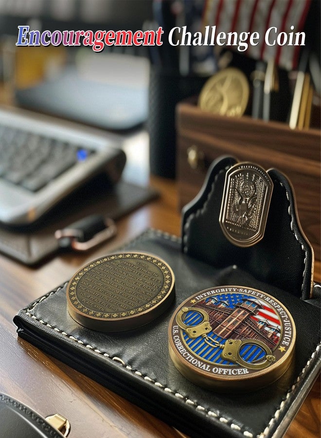 IELCJJ Original Thin Silver Line Challenge Coin - Correctional Officer Prison Police Thin Gray Line Token Medallions - Thank You Law Enforcement Corrections Officer Gifts - Honor US Correctional Officers - Image 5