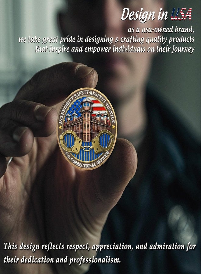 IELCJJ Original Thin Silver Line Challenge Coin - Correctional Officer Prison Police Thin Gray Line Token Medallions - Thank You Law Enforcement Corrections Officer Gifts - Honor US Correctional Officers - Image 4