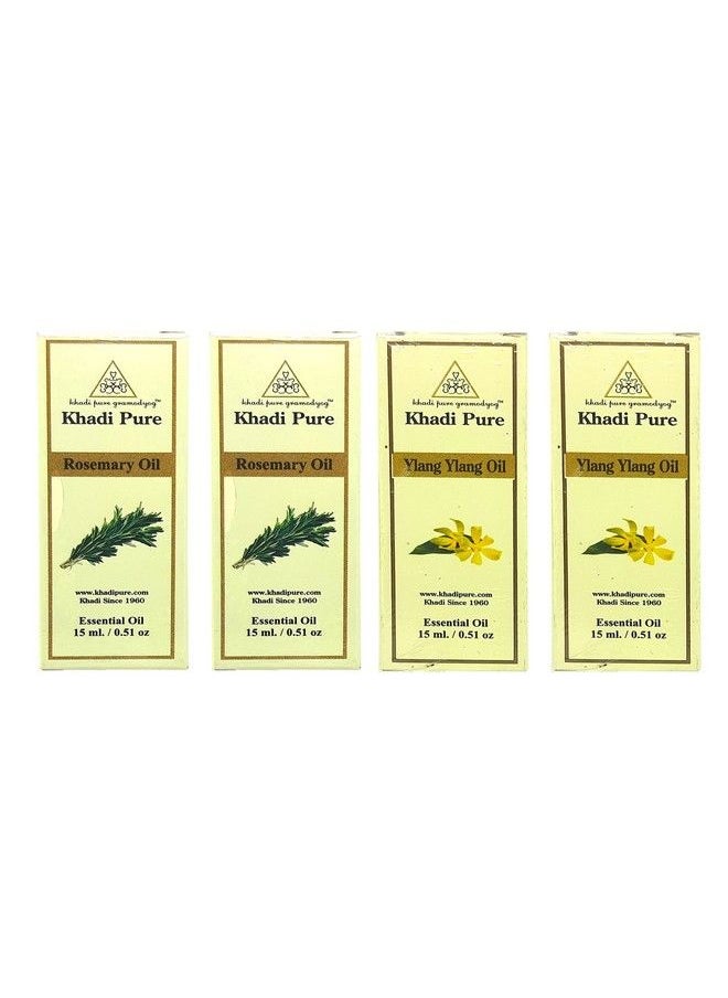 Khadi Pure Rosemary & Ylang Ylang Essential Oil 15 Ml (Pack Of 4)  - Image 2