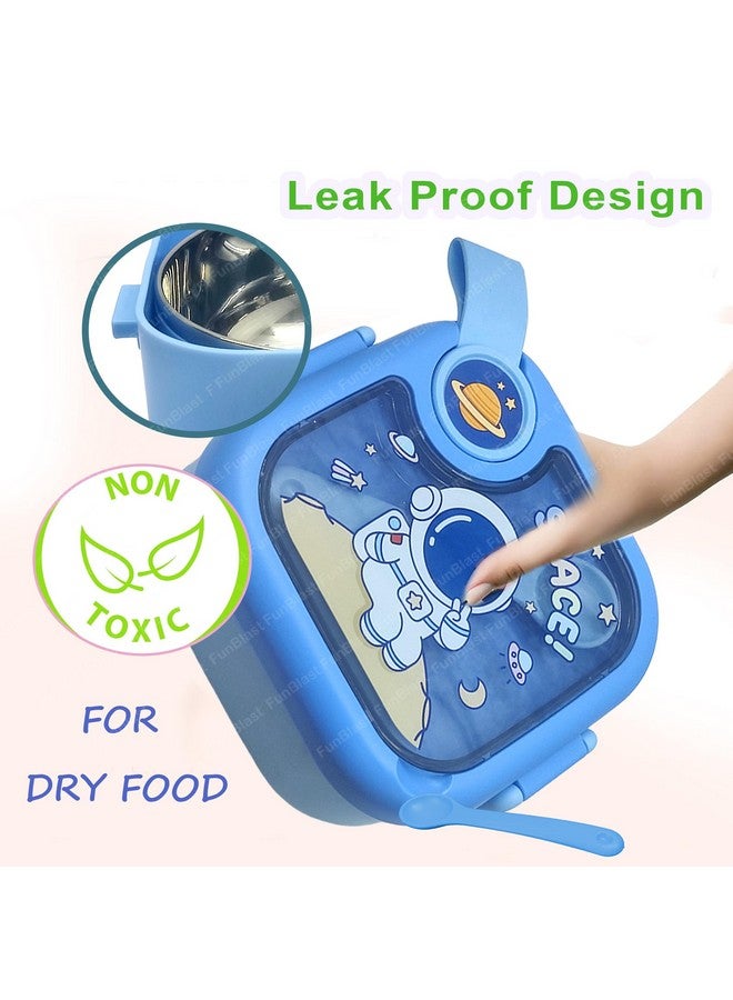 FunBlast Lunch Box For School Kids - Astronaut And Space Theme Lunch Box With Spoon, Ss304 Lunch Box, Tiffin Box For School, Air-Tight Lunch Box, Insulated Lunch Box, Lunch Box For Dry Foods - Image 4