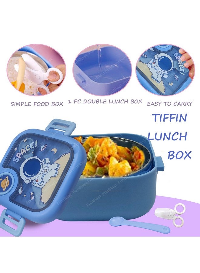 FunBlast Lunch Box For School Kids - Astronaut And Space Theme Lunch Box With Spoon, Ss304 Lunch Box, Tiffin Box For School, Air-Tight Lunch Box, Insulated Lunch Box, Lunch Box For Dry Foods - Image 5