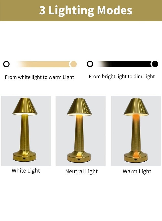lohpbat Retro Table Lamp, Gold - Image 3