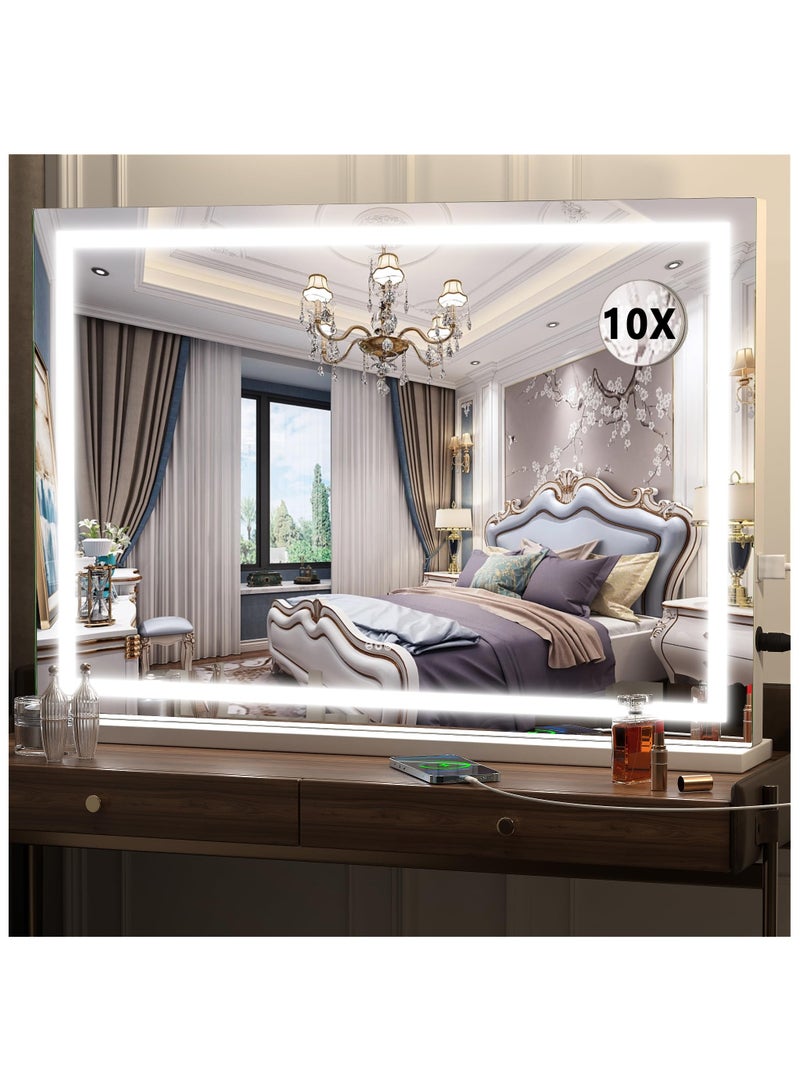 LED Lighted Vanity Mirror Dimmable Touch Sensor 62x50cm White - Image 1
