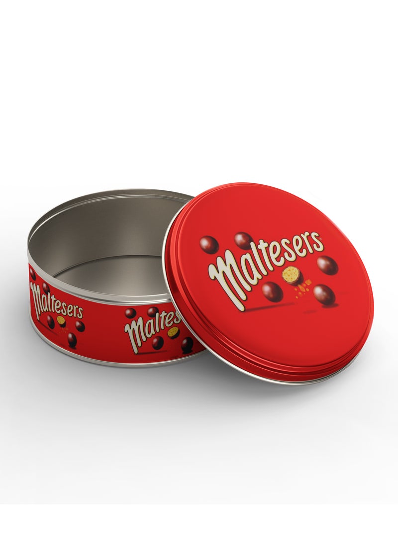 Plan A - Set of Metal Cake Chocolate Biscuit Food Storage Box Round Boxes Different Sizes Easy to Carry and Store Stackable Biscuit Food Storage Boxes (Maltesers) - Image 1