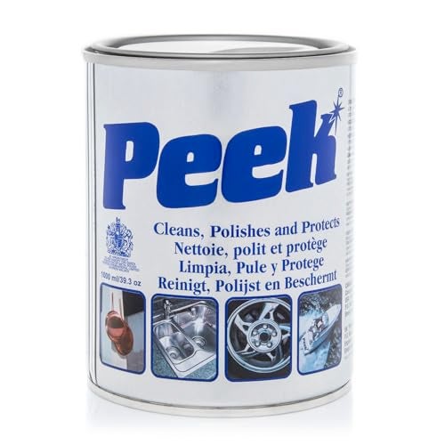 peek Tri-Peek Peek Polish, Multipurpose Metal Cleaner, Polish and Protect All Metals & Fibreglass, Aluminum, and Chrome Metal Polisher, Silverware, Glass & Acrylics, Home & Industrial Cleaner, 1000ml Can - Image 1