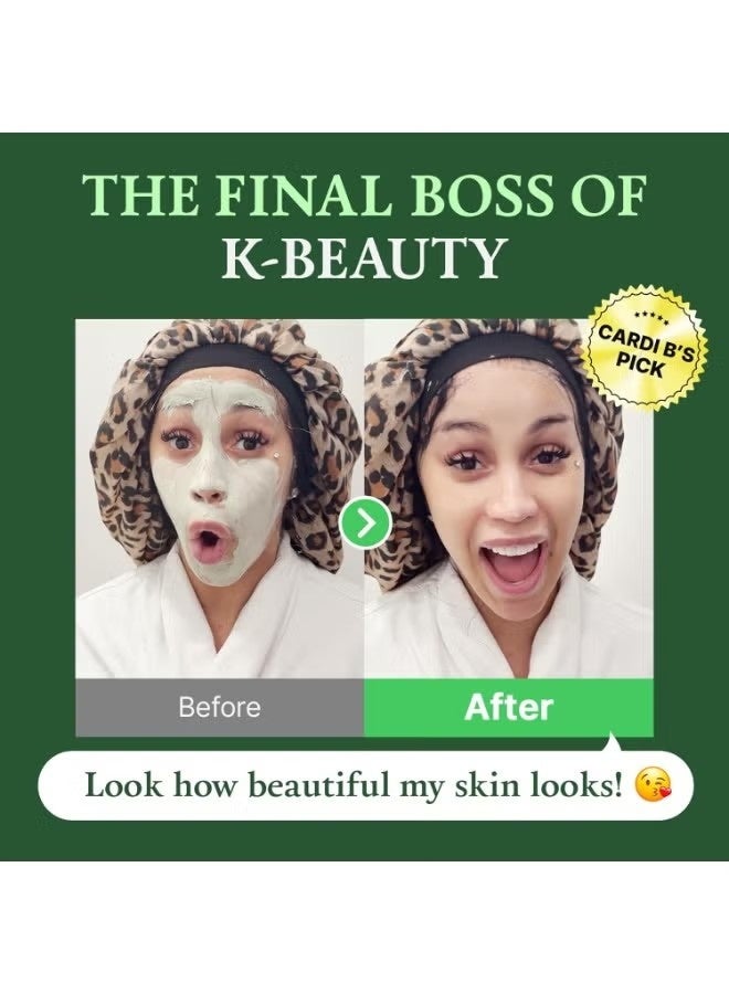 Fully Green Tomato Clay Mask Cleanser, Cardi B’s Pore Mask Pick for 2-Minute Pore Detox, Blackhead & Sebum Control, 49% Green Tomato Extract, Vegan Fragrance-Free Korean Skincare, 4.05 fl oz - Image 5