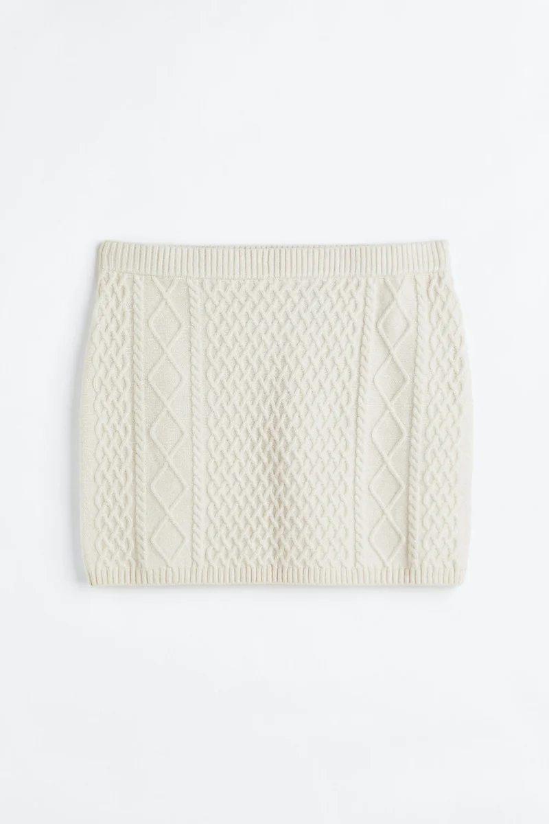 H&M H&amp;M+ Cable-knit skirt