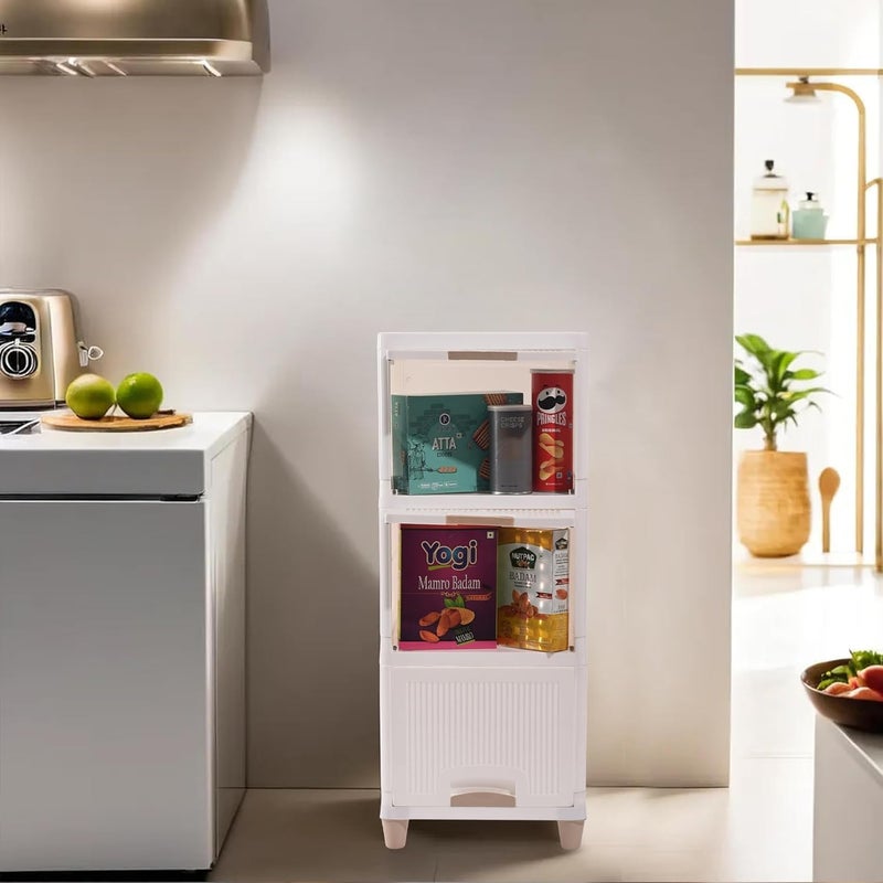 NOVATIC Novatic Multipurpose Sideboard Cabinet Storage Cabinet for Kitchen and Living Room Crockery Cabinet Kitchen Cabinet Kitchen Countertop Drainer Cabinet Multifunctional Storage Cabinet  - Image 1