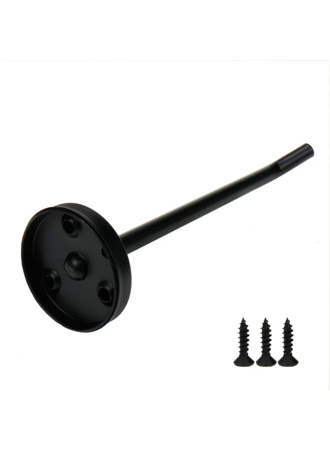 KISSUN Robe Hook Coat Hook Heavy Duty Long Nose Wall Mount Hook Stainless Steel Black Matt Surface 145mm/5.7" Length - Pack of 4 - Image 3