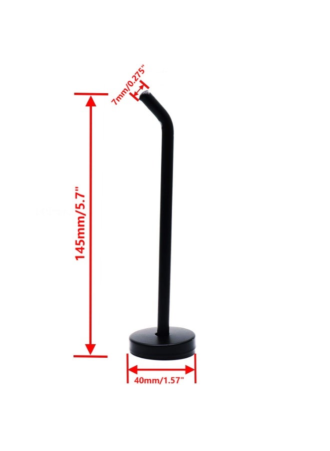 KISSUN Robe Hook Coat Hook Heavy Duty Long Nose Wall Mount Hook Stainless Steel Black Matt Surface 145mm/5.7" Length - Pack of 4 - Image 2