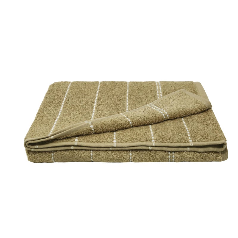 TRIDENT Cotton Bath Towel Sanitized Finish, Quick Dry, Travel Friendly Bath Towel,Size- 150x75 cm, Color - Incense Wood - Image 2