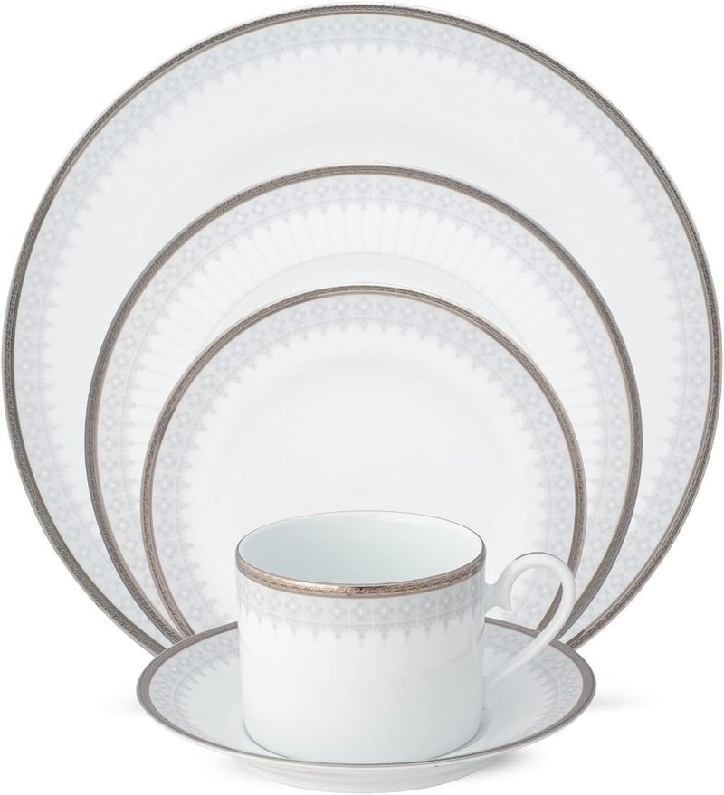 Noritake Colonade Silver Colonnade 5Piece Place Dinnerware Setting in White - Image 1