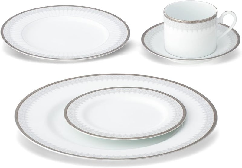 Noritake Colonade Silver Colonnade 5Piece Place Dinnerware Setting in White - Image 2