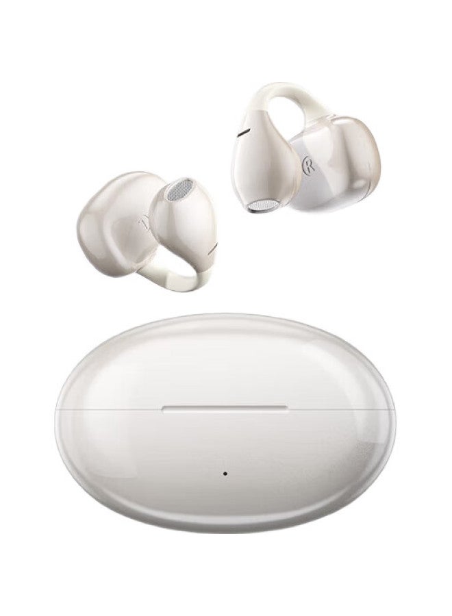 Newmine Ly36 Bone Conduction Concept Bluetooth Headphones, Open-Style Wireless, Clip-On, Non-In, Ear-Hook, Sports, Call, Noise Reduction, Pulse Direct Sound, Milk Tea Color - Image 2