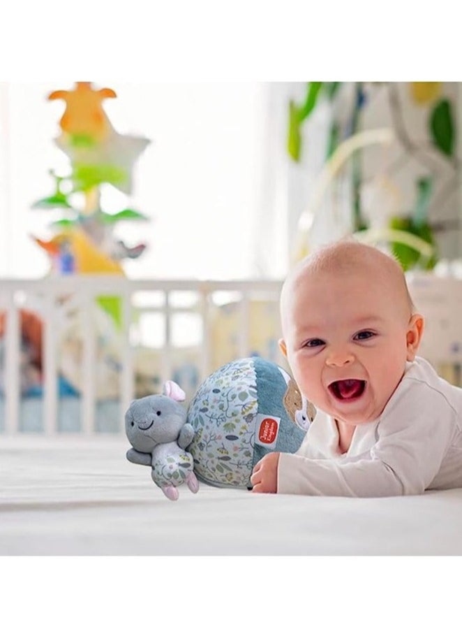 Junior Kingdom Soft Plush Baby Ball with Rattle (14cm) - Textured Sensory Developmental Toy for Infants, Newborns, and Toddlers - Perfect for Hand-Eye Coordination & Playtime  - Image 2