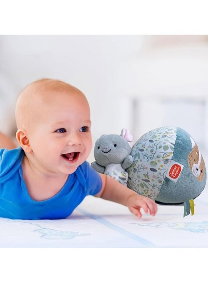 Junior Kingdom Soft Plush Baby Ball with Rattle (14cm) - Textured Sensory Developmental Toy for Infants, Newborns, and Toddlers - Perfect for Hand-Eye Coordination & Playtime  - Image 5