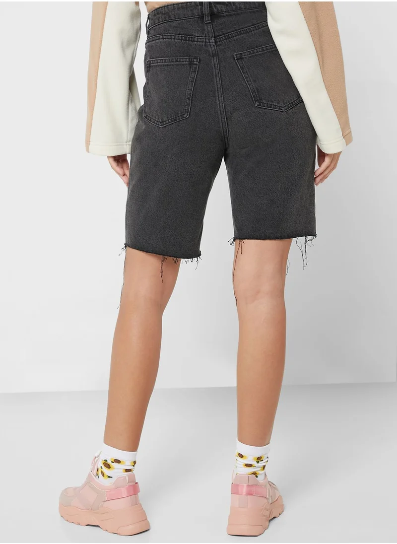 MONKI High Waist Denim Shorts