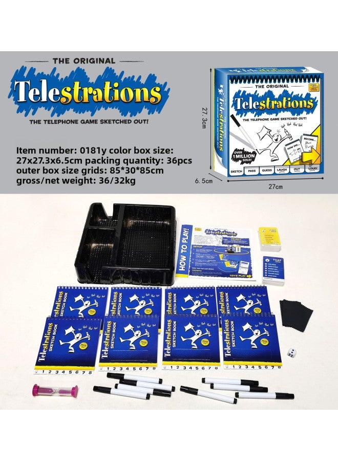Telestrations Adult Casual Party Tabletop Card Game English Packaging