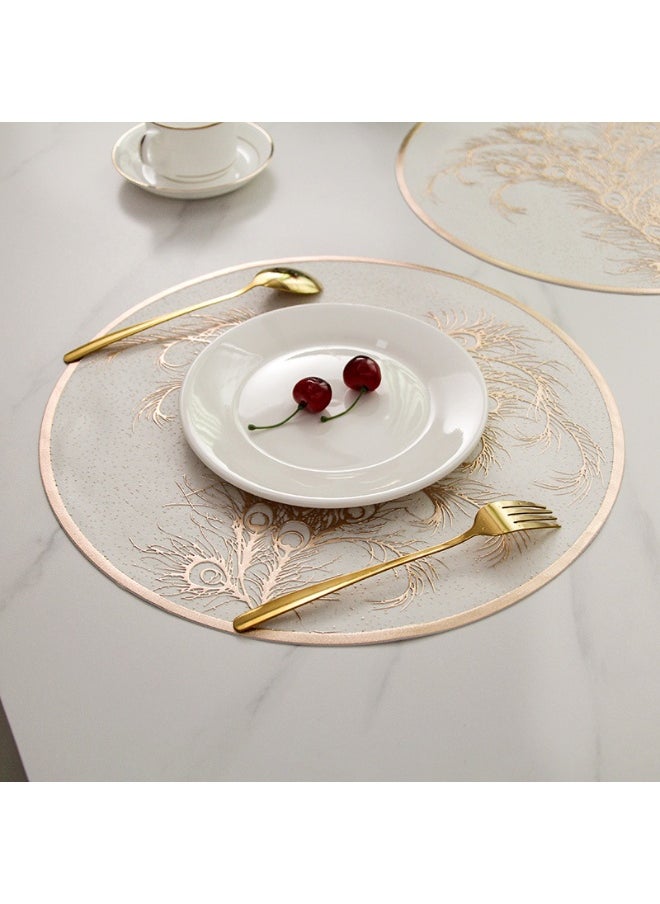 NIBEMINENT 2pcs Non-hollow Placemat Pvc Heat Insulation, Ironing And Water-free Hotel Household Ins Placemat Tray Mat  - Image 4