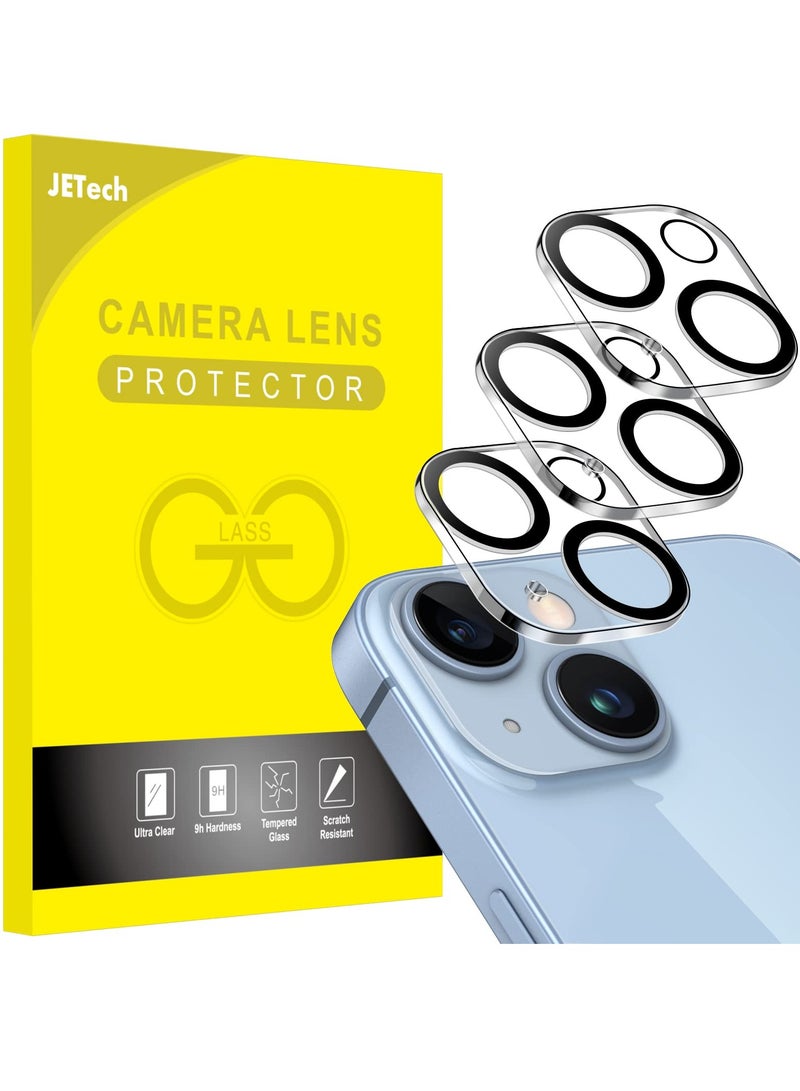 جي تيك واقي عدسة الكاميرا لهاتف iPhone 14 مقاس 6.1 بوصة و9H من الزجاج المقسى المضاد للخدش، صديق للبيئة ولا يؤثر على اللقطات الليلية عالية الدقة، عبوة من 3 قطع - Image 1