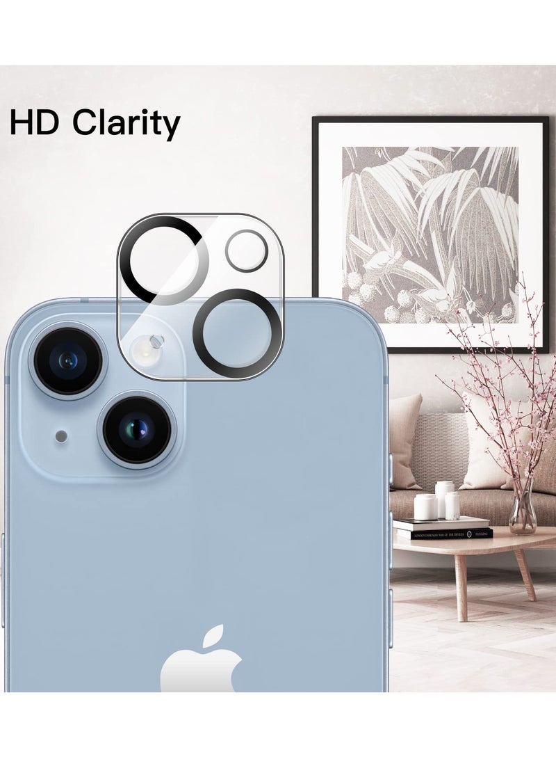 جي تيك واقي عدسة الكاميرا لهاتف iPhone 14 مقاس 6.1 بوصة و9H من الزجاج المقسى المضاد للخدش، صديق للبيئة ولا يؤثر على اللقطات الليلية عالية الدقة، عبوة من 3 قطع - Image 3