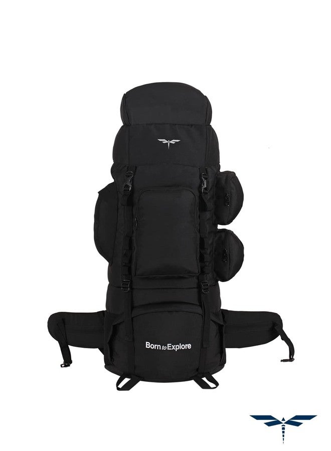 Impulse rucksack bags 75 litres for men, tourist bag for travel, backpack for hiking trekking camping, banyan 2 bag with 1 Year Warranty(Black) - Image 1