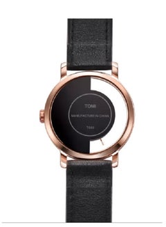 TOMI Elegant Watch With Black PU Leather Strap For Men - Watch Size 40mm  - Image 4