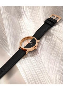 TOMI Elegant Watch With Black PU Leather Strap For Men - Watch Size 40mm  - Image 3