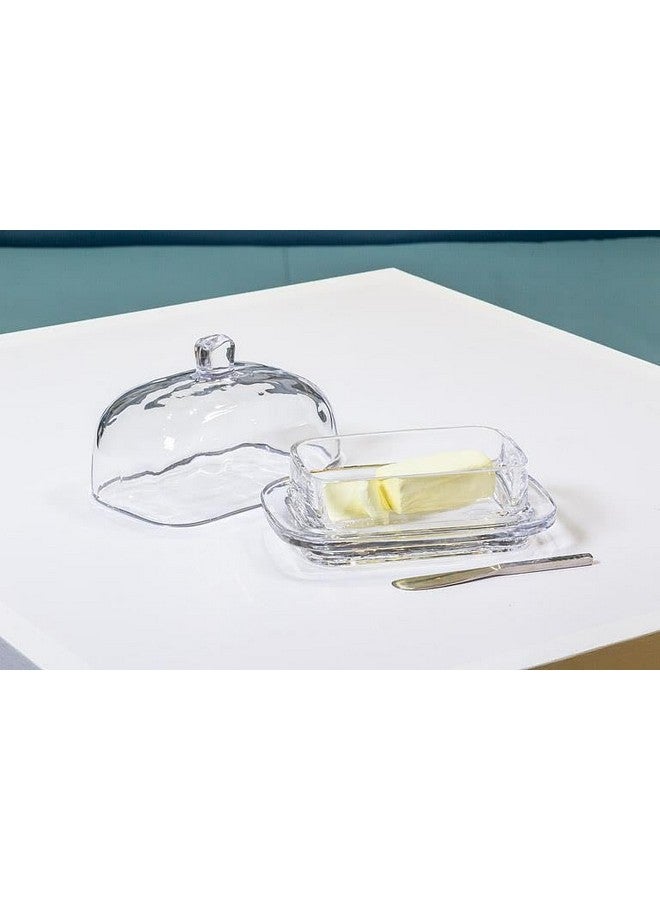 Abbott Collection 27-Continental Butter Dish, Large Round Rectangle, Clear - Image 4