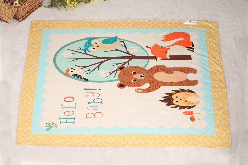 NEW COMERS® Ultra Soft Plush Baby Blanket for Newborn|Ac Room Blanket for Summer|Infants Winter Swaddler|All Season Multiuse Products-90 x 70 cm Yellow-Orange-104 - Image 2