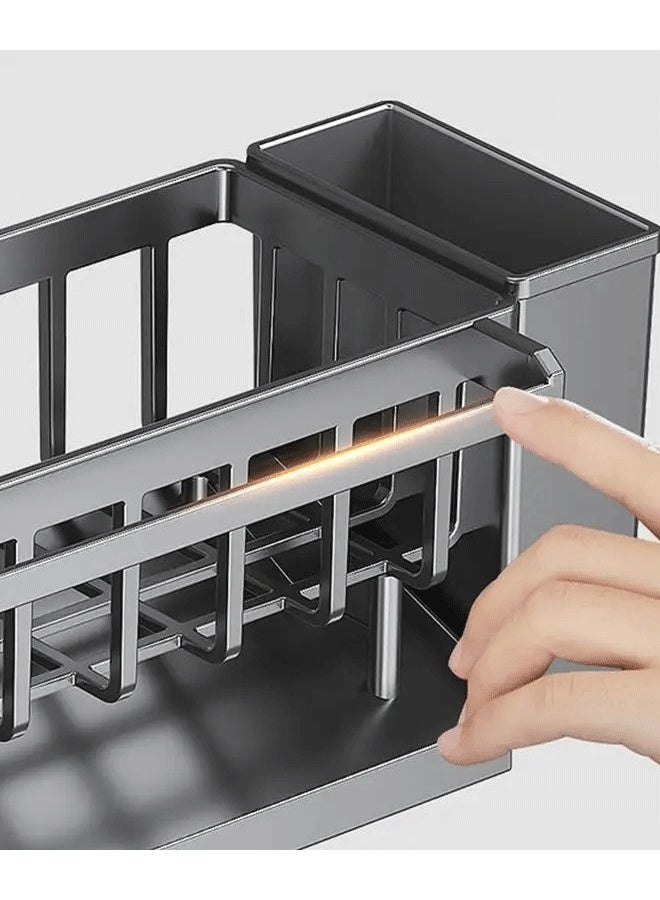 XiuWoo Kitchen Sink Drain Rack Organizer Sponge Storage Faucet Holder Soap Drainer Dishcloth Towel Rack Kitchen Sink Organizer - Image 5