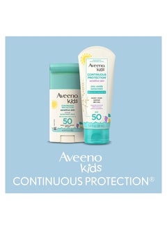 Aveeno Aveeno Kids Continuous Protection Zinc Oxide Mineral Sunscreen Lotion for Children's Sensitive Skin 88ml  - Image 3