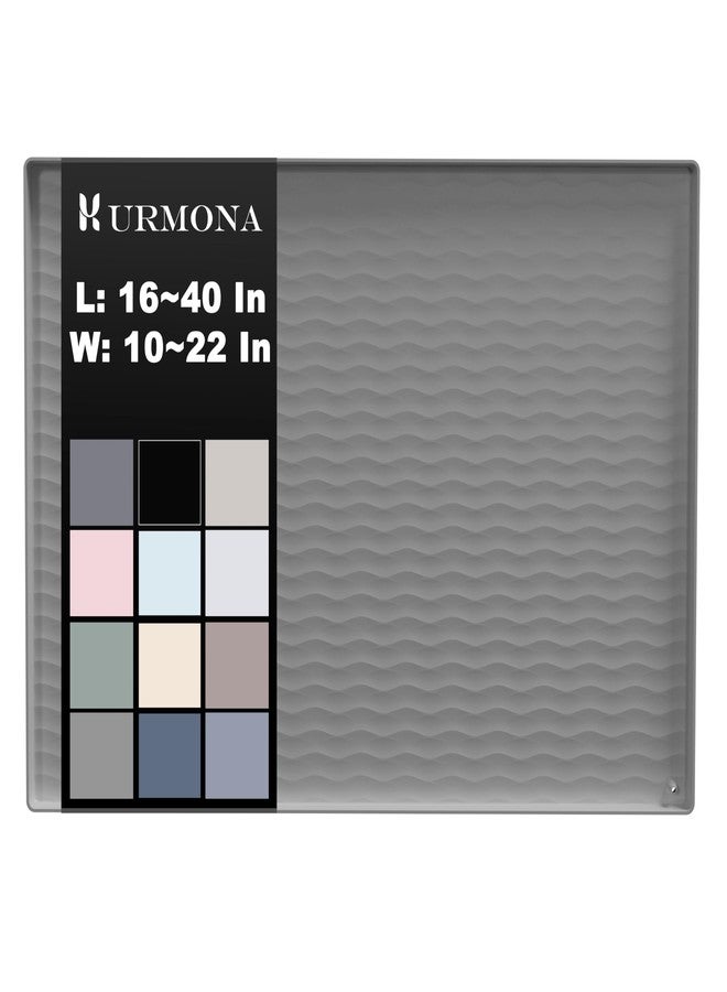 URMONA 19'' x 12'' Waterproof Silicone Under Sink Mat Cabinet and Counter Protector, Shelf Liner for Kitchen and Bathroom, Storage and Organizers, Litter Mat, Pet Cat Puppy Essentials（White Sand） - Image 1