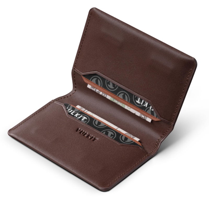 VULKIT Slim Minimalist Card Holder RFID Blocking Leather Credit Card Holder Front Pocket Wallet Magnetic Closure - Image 1