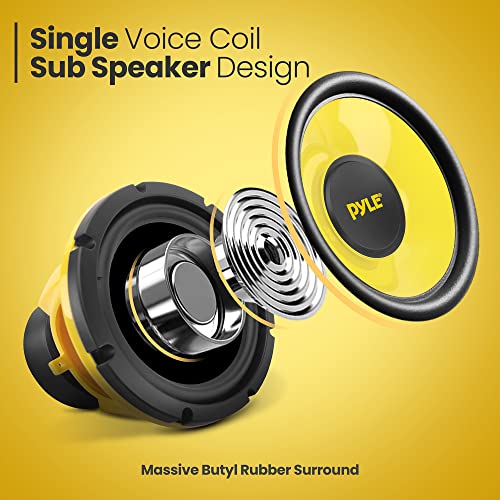 Pyle Car Midbass Speaker System - Pro 8 Inch 400 Watt 4 Ohm Auto Mid-Bass Component Poly Woofer Audio Sound Speakers For Car Stereo w/ 40 Oz Magnet, 50Hz-5KHz Frequency, 3.58” Mount Depth - PLG81 - Image 5