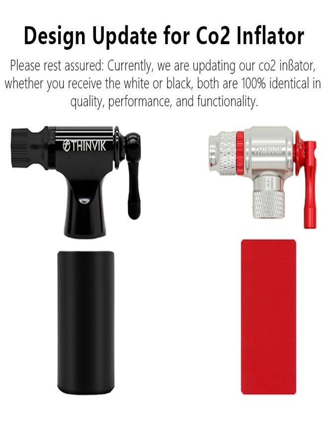 Thinvik CO2 Bike Tire inflator Pump-Compatible with Presta & Schrader Valve Insulated Sleeve. Portable Bicycle Tools CO2 Tires Inflator Kits for Road and Mountain Bikes- CO2 Cartridges NOT Included - Image 2