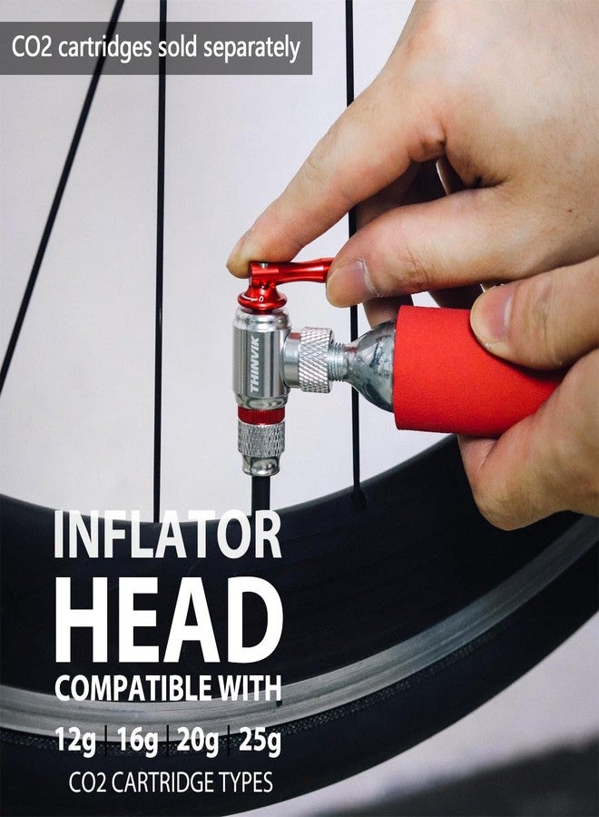 Thinvik CO2 Bike Tire inflator Pump-Compatible with Presta & Schrader Valve Insulated Sleeve. Portable Bicycle Tools CO2 Tires Inflator Kits for Road and Mountain Bikes- CO2 Cartridges NOT Included - Image 3