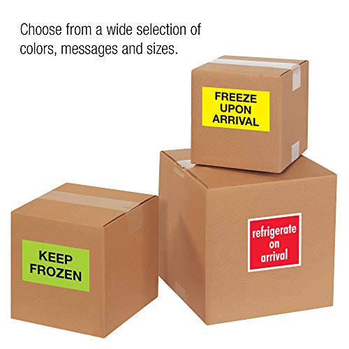 Tape Logic Aviditi Tape Logic 3" x 5","Refrigerate Upon Arrival" Fluorescent Green Warning Sticker, for Shipping, Handling, and Packing (1 Roll of 500 Labels) - Image 4