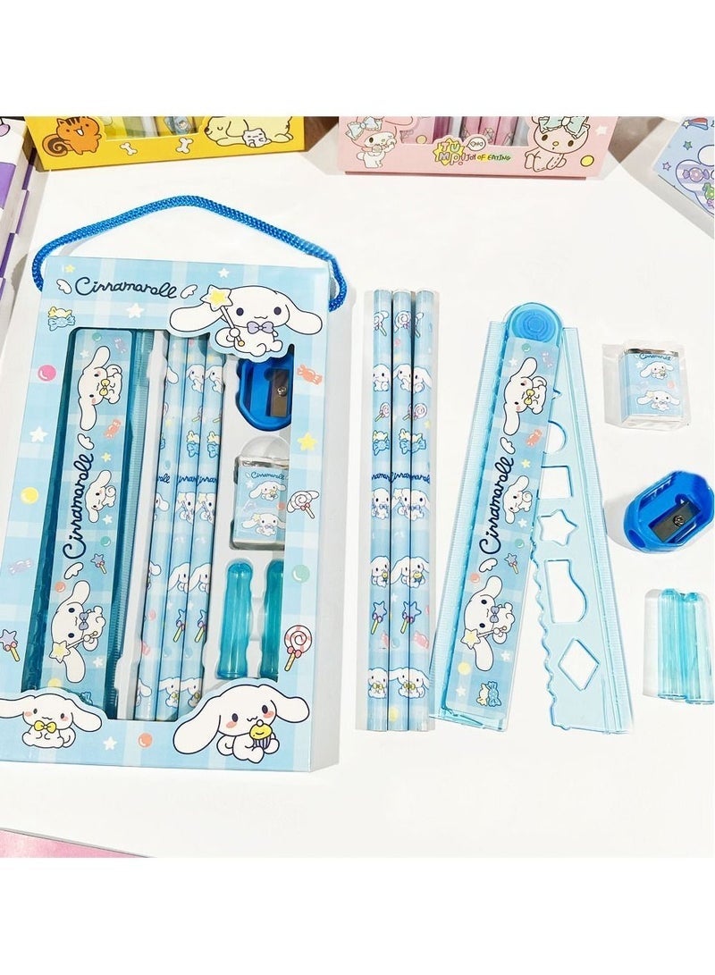 Cinnamon Sanrio Cartoon Stationery Set for Primary School Students Back to School Supplies Gift Box Including Pencils Erasers Sharpener Everyday Use - Image 3