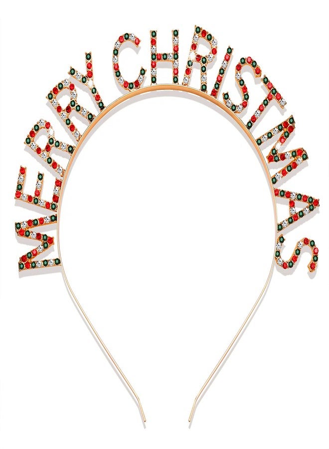 PHALIN Christmas Headbands Holiday Headbands for Women Rhinestone Xmas Tree Christmas Festive Party Hair Accessory Gifts - Image 1
