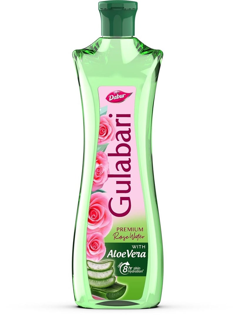 دابر جولاباري ماء الورد الفاخر مع الصبار - 400 مل | ترطيب البشرة حتى 8 ساعات | ينظف البشرة ويوحد لونها ويرطبها | لجميع أنواع البشرة - Image 1