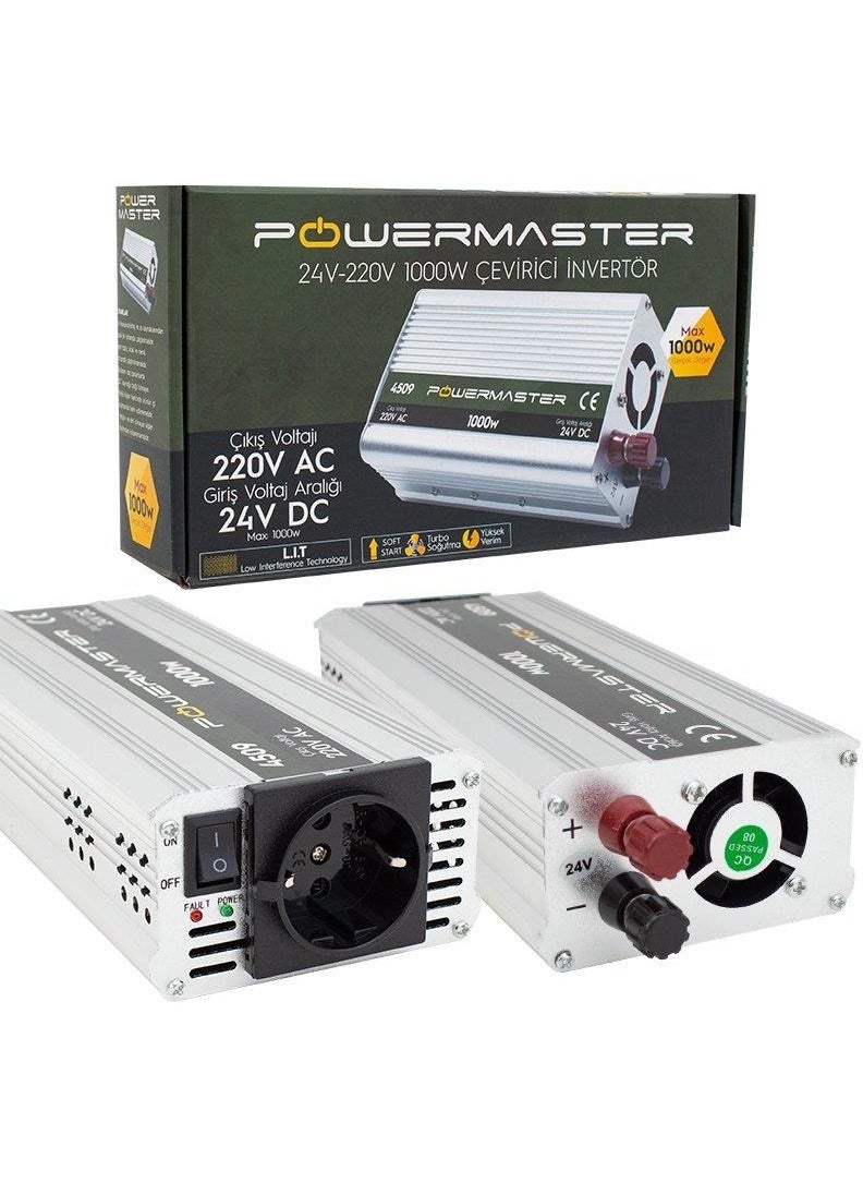 Powermaster معدل 24 فولت 1000 واط العاكس PM-4509  - Image 3