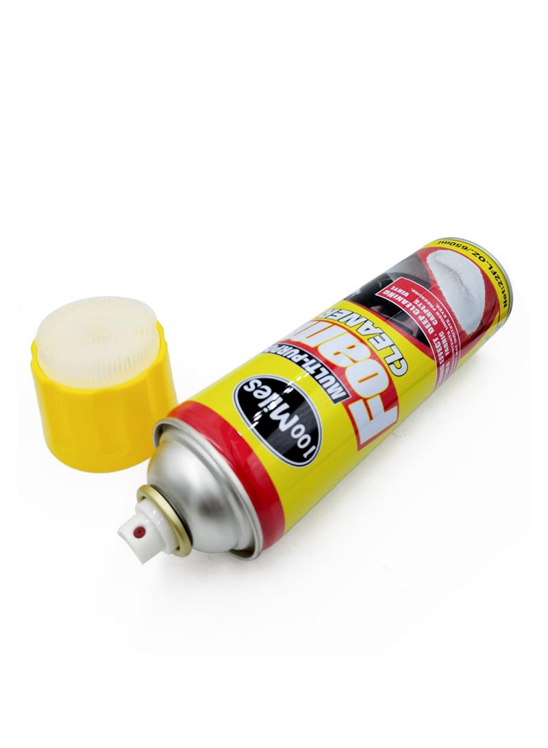 100Miles Combo Offer - Buy 2PC Multi Purpose Foam Cleaner 650ml Upholstery Carpet Seat Fabric Dashboard Door Panel Interior Cleaner Deep Cleaning Foam for Car Home Office Sofa Mattress Rug Vinyl Trim Stain Care Surface Care Brush Top Applicator Formula . - Image 2