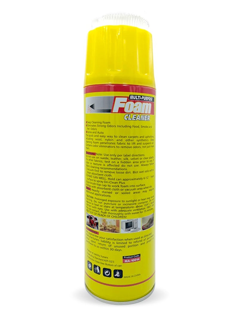 100Miles Combo Offer - Buy 2PC Multi Purpose Foam Cleaner 650ml Upholstery Carpet Seat Fabric Dashboard Door Panel Interior Cleaner Deep Cleaning Foam for Car Home Office Sofa Mattress Rug Vinyl Trim Stain Care Surface Care Brush Top Applicator Formula . - Image 5