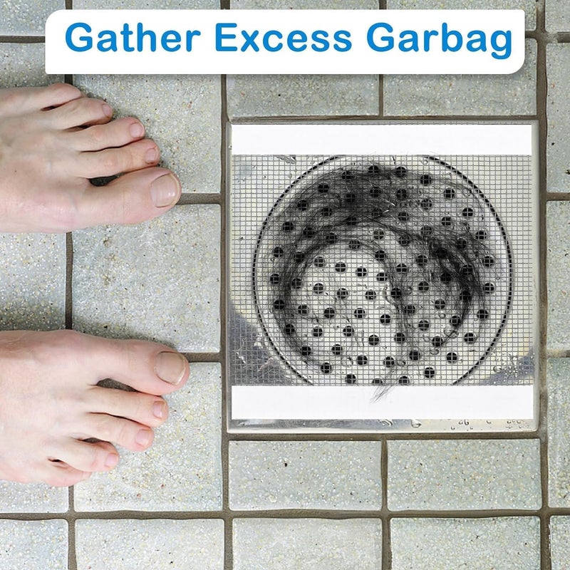SAKRIMAL SAKRIMAL Disposable Hair Catcher Shower Drain Mesh StickersDisposable Shower Drain StickerDrain Hair Catcher Easy to StickSuitable for Bathroom BathtubKitchen  - Image 3