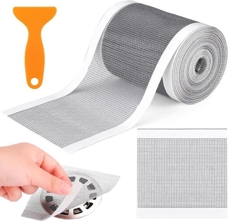 SAKRIMAL SAKRIMAL Disposable Hair Catcher Shower Drain Mesh StickersDisposable Shower Drain StickerDrain Hair Catcher Easy to StickSuitable for Bathroom BathtubKitchen  - Image 1