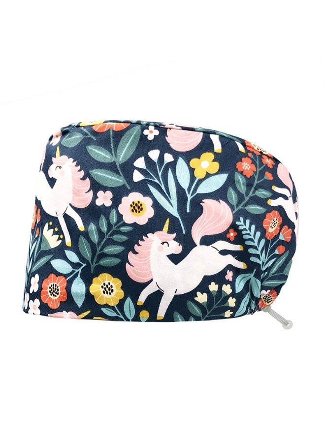 NIBEMINENT Unisex Scrub Hats Surgical Hats Printed Medical Nurse Operating Room Caps Women Pet Grooming Nursing Hats Sanitary Cap