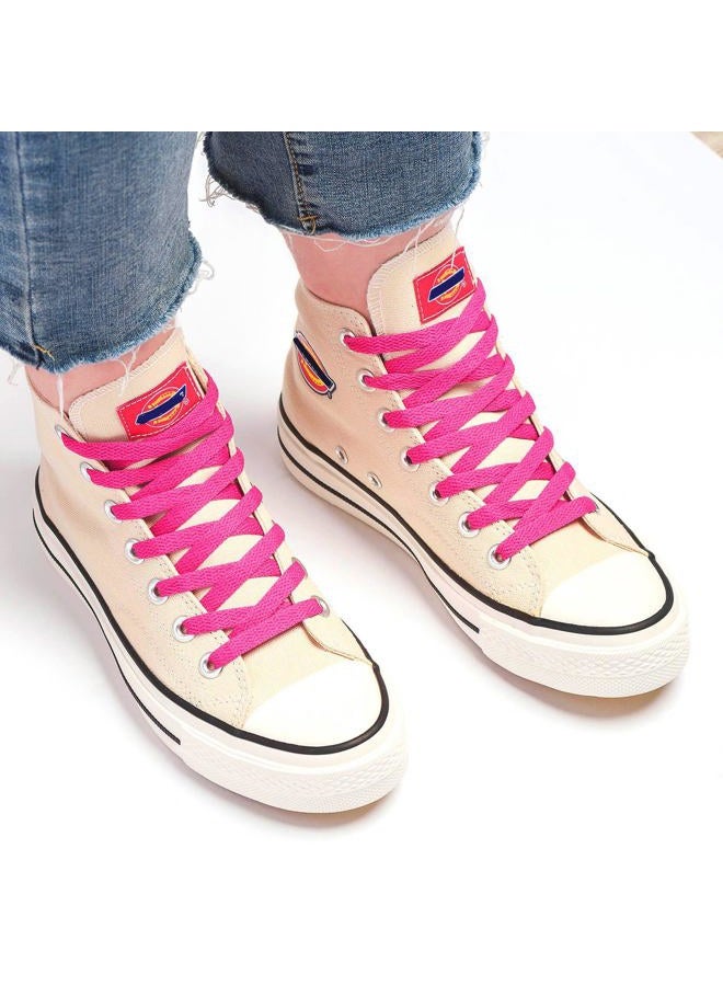 Stepace [2 Pairs Flat Shoe Laces for Sneakers 5/16" Width 30"-72" Length 26 Color Shoelaces Hot Pink 36"(91 cm), Hot Pink, 36" inches (91 cm) - Image 3