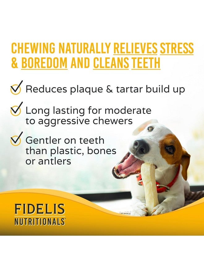FIDELIS Rawhide Free Dog Chews Long Lasting, Treat Sticks, Dog Treats, Small & Large Dogs, Beef Collagen, Gluten Free, Grain Free, Pet Chew, Bones-Alternative, Made in USA, Peanut Butter, 10" - Image 3